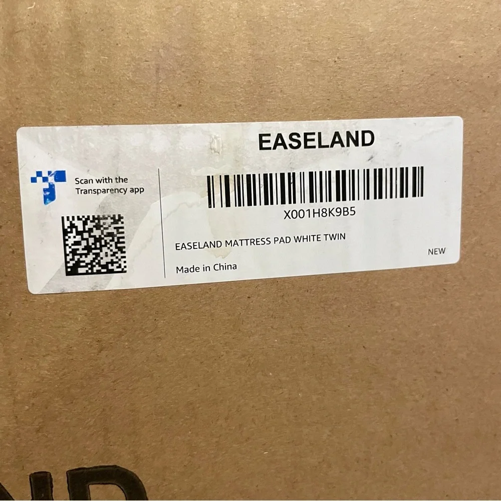 NIB EASELAND MATTRESS PAD WHITE TWIN